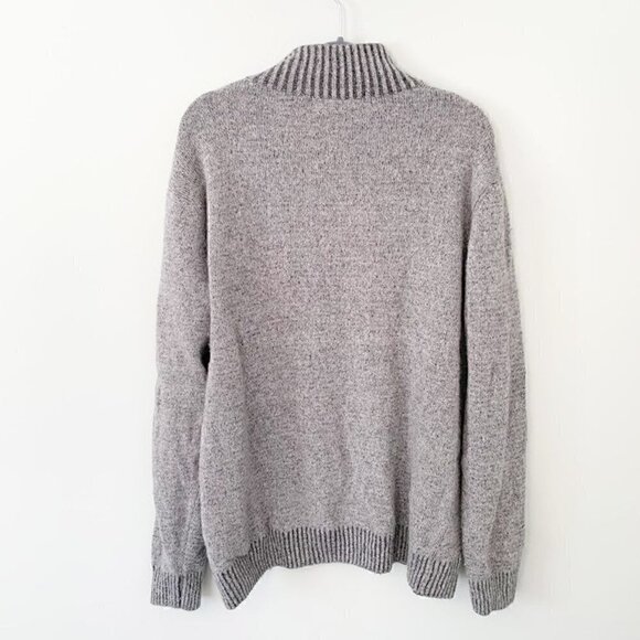 Daniel Blasi made in Italy wool blend grey quarter button mock collar sweater - Picture 4 of 8